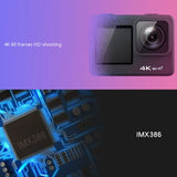 F38 EIS Anti-Shake Action Camera 4K 60Fps WiFi 2.0 Inch IPS Screen Underwater Waterproof Cam Vedio