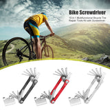 10 in 1 Multifunctional Bicycle Tire Repair Tools Kit Folding Multitool with Screwdriver Riding Cycling Equipment