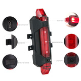 LED USB Rechargeable Mountain Bike Cycling Light Taillamp Safety Warning Light Bicycle Light Waterproof Rear Tail Light