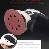 300W Random Orbital Electric Sander Machine with 10Pcs 125mm Sandpapers 220V/240V Strong Dust Collection Polisher by Prostormer
