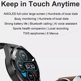 Smart Watch Z30 AMOLED Screen 8G Storage Men Women Bluetooth Call AI Voice Fitness Bracelet  Wristwatch Smartwatch