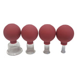 4PCS Facial Vacuum Cupping Cans Silicone Suction Jars Anti Wrinkle Therapy Face Massager Chinese Medical Health Care Beauty Tool