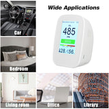 CO2/RH/Temp 3-in-1 Air Quality Detector Indoor/Outdoor CO2 Meter Temperature Humidity Monitor CO2 Tester with 65534 Groups Data