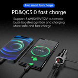 Bluetooth FM Transmitter for Car Wireless Bluetooth Car Adapter PD Ports Hands Free Calls Support SIRI/Voice Assistant Function