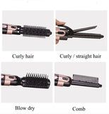 3 in 1 Professional Hair Dryer Hair Curling Machine Hot Air Brush Hairdryer Curling Comb Hair Straightener For Women