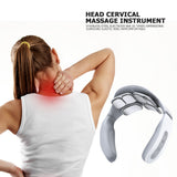 Cervical Massager Remote Control Neck Protector Six-Head Smart Electric Shoulder Neck Massager Smart Neck Cervical Pain Relief
