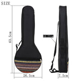 4-Strings Banjo Bag Concert Ethnic Style Add Cotton Banjo Ukulele Bag Backpack
