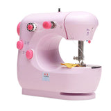 Us Standard Sewing Machine Mini 2-Speed Double Thread Portable Electric Household Sewing Machin with Light Cutter Foot Pedal