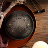 6 Inch Mini Drum 8 Tone Steel Tongue Drum Percussion Instrument With Drumsticks Can Produce A Clean Ethereal Buddha-Like Sound