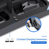 IPEGA Game Vertical Stand 6 in 1 Multifunctional Cooling Fan Headphone Holder Controller Charging Base for PS4/PS4 Slim/PS4 PRO