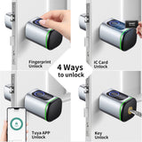 Tuya Bluetooth Smart Electronic Door Lock DIY Cylinder Core Fingerprint APP Keys IC Card Unlock for Home Hotels Security