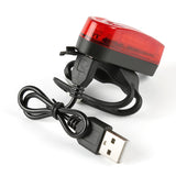 Three Colors Mountain Bike USB Charging Waterproof Safety Taillight Outdoor Night Riding Day Wolf Star Warning Light