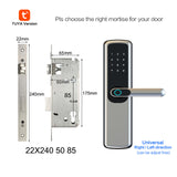 TUYA APP Fingerprint Password Smart Lock IC-Card Security Door Electronic Small Lock 6068 Lock Suit Door Thickness 2.5-7CM