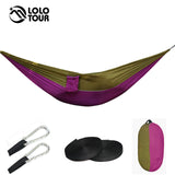 Outdoor Portable Camping Parachute Sleeping Double Hammock Garden Swing Hamac Hanging Chair Flyknit Hamaca Rede Amaca DC12
