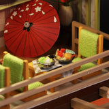 Diy Dollhouse Kit Miniature Building Wooden House Model Japanese-style Sushi Shop Kids Toys Adult Gift Big Doll House Furniture