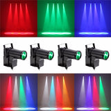 BEIAIDI Remote Control 10W DJ LED Pinspot Light Disco DJ KTV Wedding Party Reflective Mirror Ball RGB Spot Light Stage Lighting