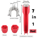 8 In 1 Flume Wrench Anti-slip Kitchen Sink Repair Tools Bathroom Faucet Assembly Key Plumbing Installation Wrench