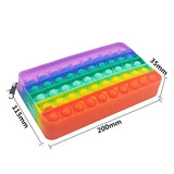 New 20cm Pencil Case Push Bubble Toy Autism Pop Its Stress Reliever Toys Children Learning Pencil Case Anti-stress Fidget Toys