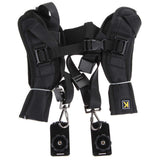 Dual Camera Shoulder Strap Adjustable Quick Release Sling Camera Belt Double Camera Straps