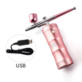 Mini Air Compressor Moisturizing spray Kit Airbrush portable high pressure water oxygen Nano Mist Sprayer Skin Care Tools