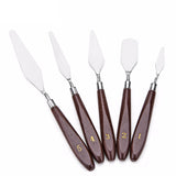 5pcs/set Stainless Steel Oil Knives Artist Crafts Spatula Palette Knife Set For Artist Oil Painting Mixed Scraper Art Supplies