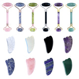 Jade Facial Roller Guasha Sets Natural Crystal China Traditional Massage Stones Home Diy Spa Tools for Skin Health Care Slimming