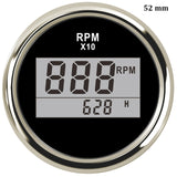 8000 rpm Tachometer Boat Car Marine Tacho Gauge with LCD Hourmeter 85mm Tachometer Diesel &amp;Gasoline Engine RPM Gauge 9~32V