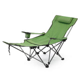 2in 1 Folding Picnics Camping Chair Portable Adjustable Reclining Lounge Chair Fishing Chair with Removable Footrest Beach Chair