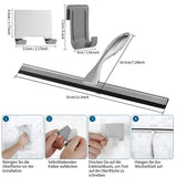 31 cm Shower Squeegee Stainless Steel Premium Window Squeegee with Wall Hanger for Shower Doors, Bathroom, Kitchen