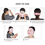 Skin Care Photon Therapy Facial Soft Gel LED Mask with Controller Acupoint Vibration Massage Reduce Wrinkle Beauty Instrument