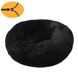 Removable Donut Dog Bed Plush Pet Kennel Round Cat Bed Winter Warm Sleeping Beds Lounger House for Medium Large Dogs Washable