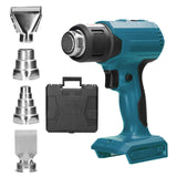 Cordless Handheld Hot Air Machine Lithium Rechargeable Heating Equipment Temperatures Adjustable Power Tool with 4 Nozzles
