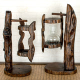Southeast Asia Hand-Carved Teak Candle Holder Creative Retro Candle Holder Romantic Wooden Candle Holder Decoration