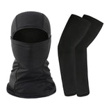 Summer Face Cover Arm Sleeves Set Women Men Breathable Face Sun Protection Long Arm Sleeves for Camp Cycling Mounteering Fishing