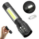 2 In 1 LED Work Light T6 COB Portable Waterproof Torch Flash High Bright USB Rechargeable Flashlight Car Work Lamp