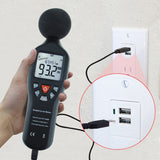 Sound Meter 30dB-130dB Compact with High Accuracy Measuring Professional Sound Level Meter with Backlit Display and Noise Detect