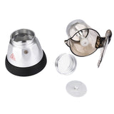 Coffee Kettle 3-6 Cups 480W Electric Espresso Moka Pot Detachable Kitchen Stovetop Coffee Maker Large Capacity 150/300ml