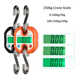 Crane Scale 100/150/300/500kg Crane Scale Heavy Duty Hanging Hook Scales Stainless Steel Weighing Balance with LCD Backlight