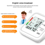 Automatic Blood Pressure Monitor Digital Infrared Thermometer Arm Tensiometer Sphygmomanometer Home Health Care Equipment White