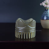 Natural Horn Massage Brush Anti-Static Horn Massage Comb Head Acupoint Massage Tool Acupuncture Pressure Therapy Health Care