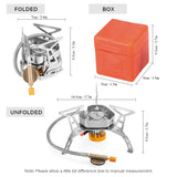 TOMSHOO Foldable Camping Gas Stove with Adapters Outdoor Stove Gas Burner for Outdoor Backpacking Fishing Cooking