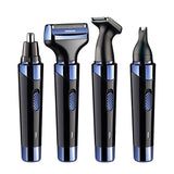4 In 1 Men's Nose Hair Trimmer  USB Rechargeable Beard Hair Trimmer Eyebrow Hair Trimmer Sideburn Trimmer Electric Shaver Beard