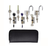 Practice Pick Set for Locksmith Beginner,24pcs Remove Pick Tool with Various Transparent Locks Combination,Locksmith Tools Kit