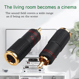 8Pcs Pure Copper Gold-Plated RCA Plug  Connector HIFI Audio DIY Amplifier Speaker Signal Cable Adapter