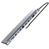 12 In 1 USB C Hub Type C Adapter USB C HUB Dual HDMI-Compatible 4K With Rj45 VGA Audio SD TF PD Port For  Pro