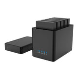 5 Bay HDD Docking Station, USB3.0 High Speed Transfer, 3.5", HDD Storage Box with Magnetic Technology 12V Adapter