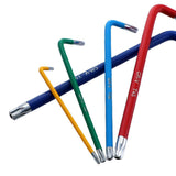 KKmoon Long Arm Allen Wrench Set 9 Different Sizes Universal Wrenches L-Key Chrome Vanadium Steel Metric Hex Key Kit (Red)