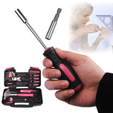 39 Piece Tool Set, Hand Tool Household Repair Tools Kit, Mechanics Women Pink