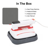 7x8'' Heat Press Machine T-Shirt Printing Easy Heating Transfer Press Iron  Machines for Baby Clothes Bags Hats Case