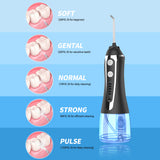 AG portable 5 Modes Oral Irrigator usb rechargeable water flosser Dental Water Jet 300ML IPX7 Waterproof Teeth Cleaner+5 Jet